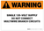 Warning: Single 120-Volt Supply - Wall Sign