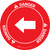 Danger: Left Arrow OSHA Circular - Floor Sign