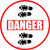 Danger: Shoe Prints Left Circular - Floor Sign