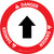 Danger: Up Arrow Circular - Floor Sign
