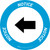 Notice: Left Arrow Circular - Floor Sign