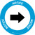 Notice: Right Arrow Circular - Floor Sign