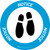Notice: Shoe Print Down Circular v2 - Floor Sign