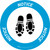 Notice: Shoe Print Down Circular - Floor Sign
