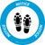 Notice: Shoe Print Up Circular - Floor Sign