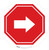 Right Arrow Stop Circular - Floor Sign