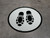 Shoe Print Down Black Circular - Floor Sign