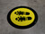 Shoe Print Left Yellow with Black Border Circular - Floor Sign