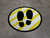 Shoe Print Up Yellow and White Circular v2 - Floor Sign