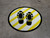 Shoe Print Up Yellow and White Circular - Floor Sign