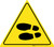 Shoe Print Left Triangle v2 - Floor Sign