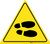 Shoe Print Right Triangle v2 - Floor Sign