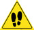 Shoe Print Up Triangle v2 - Floor Sign