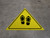 Shoe Print Up Triangle - Floor Sign