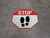 Stop Shoe Print Up v2 - Floor Sign