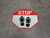 Stop Shoe Print Up - Floor Sign