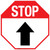 Stop Up Arrow - Floor Sign