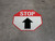 Stop Up Arrow - Floor Sign