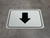 Down Arrow Black Rectangle - Floor Sign