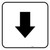Down Arrow Black Square - Floor Sign
