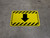 Down Arrow Hazard Striped Rectangle - Floor Sign