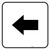 Left Arrow Black Square - Floor Sign