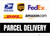 Parcel Delivery with Logos Landscape - Floor Sign