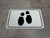 Shoe Print Down Black Rectangle v2 - Floor Sign