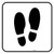 Shoe Print Up Black Square v2 - Floor Sign