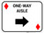 One Way Aisle Right Arrow Red Diamonds - Rectangle Casino - Floor Sign