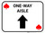 One Way Aisle Up Arrow Red Spades - Rectangle Casino - Floor Sign