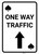Casino - One Way Traffic Spades Playing Card with Arrow Up Portrait - Wall Sign