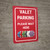 Casino Valet Parking - Please Wait Here Portrait with Emoji - Wall Sign