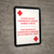 Please Do Not Congregate Around Gaming Tables Bilingual Spanish Portrait Diamond Playing Card - Wall Sign