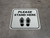 Please Stand Here Shoe Prints Square - Floor Sign