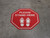 Please Stand Here Shoe Prints Stop - Floor Sign