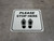 Please Stop Here Shoe Prints Square - Floor Sign