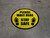 Please Wait Here Stay Safe Shoe Prints Border Circular - Floor Sign