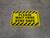 Please Wait Here Stay Safe Hazard Stripes Rectangle - Floor Sign