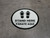 Stand Here Parate Aqui Shoe Prints Bilingual Spanish Circular - Floor Sign