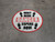 Wait Here Danger Espere Aqui Shoe Prints Bilingual Spanish Circular - Floor Sign