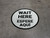 Wait Here Espere Aqui Bilingual Spanish Circular - Floor Sign