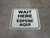 Wait Here Espere Aqui Bilingual Spanish Square - Floor Sign