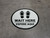 Wait Here Espere Aqui Shoe Prints Bilingual Spanish Circular - Floor Sign