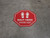 Wait Here Espere Aqui Shoe Prints Bilingual Spanish Stop Circular - Floor Sign