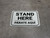 Stand Here Parate Aqui Bilingual Spanish Rectangle - Floor Sign