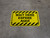 Wait Here Espere Aqui Bilingual Spanish Hazard Stripes Yellow Rectangle - Floor Sign