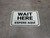 Wait Here Espere Aqui Bilingual Spanish Rectangle - Floor Sign