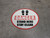 Danger: Stand Here and Stay Clear Shoe Prints Circular - Floor Sign