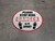 Please Stop Here Danger 6 Ft Apart Shoe Prints Circular - Floor Sign